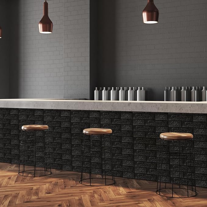 30PCS 3D Wall Panels Peel and Stick Foam, Self-Adhesive Decorative 3D Brick Wallpaper Wall Covering, Faux Stone Wall Panel Foam Brick for Living Room, Kitchen, Bathroom - Image 6