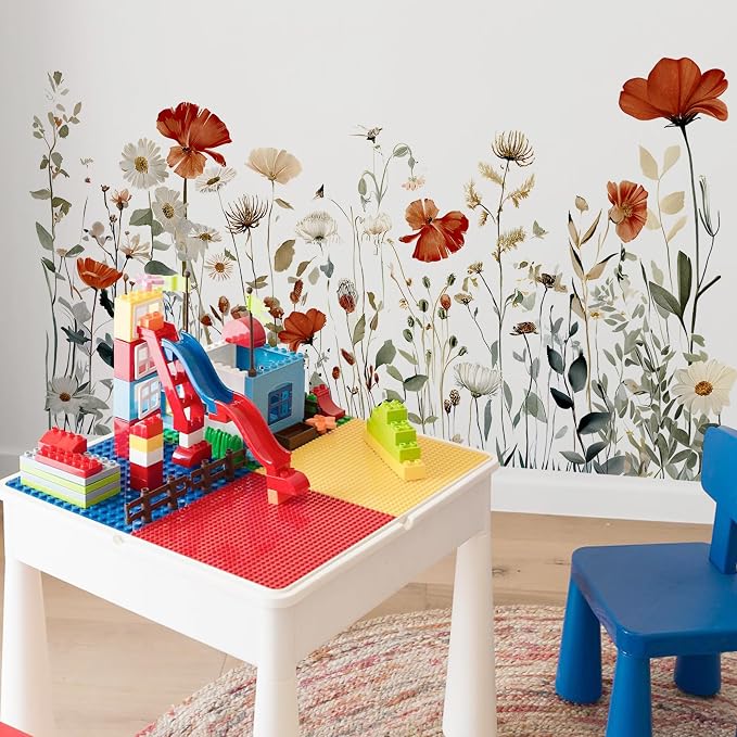 Flower Wall Decals - Peel and Stick Large Floral Flowers Wall Stickers,Removable Flower Home Decor Art for Kids Living Room, Bedroom, Nursery Decor Wall Corner Decor (Large Flower Wall Decals) - Image 3