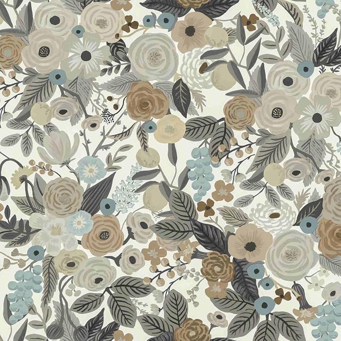 Ismoon 17.3''x78.7''Floral Peel and Stick Wallpaper Watercolor Vintage Contact Paper Removable Self-Adhesive Wallpaper Renovated Furniture for Cabinets Shelves Counter Tops Wall Decor Roll by Ismoon