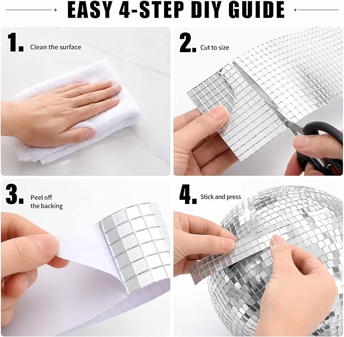 Self Adhesive Mirror Tiles, 16200PCS 5mm Mosaic Tiles for DIY Crafts - Image 4