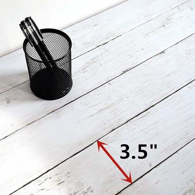 CiCiwind 118” x17.7” Wood Wallpaper Peel and Stick White Wood Wall Paper for Bathroom Bedroom Removable Waterproof Self-Adhesive Wallpaper Shiplap Contact Paper Decoral Laundry Room Vinyl Film - Image 7