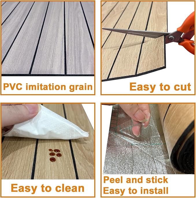 Yutianli PVC Slat Wall Panel Peel and Stick 236"x 15.7" Faux Wood Slat Panel Artificial Oak Wood Grain Self-Adhesive Soundproof 3D Wall Panel for Walls and Ceilings - Image 6