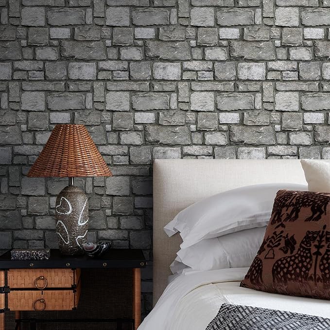 COMSTICKC 3D Faux Stone Wall Panels Peel and Stick, 10 Pcs 11.8" x 11.8" | Light Gray-Green, Not Real Stone Wallpaper, Fake Stone Decorative Wall Covering for Quick DIY Wall Upgrades, Cover 9.7 sq ft - Image 7