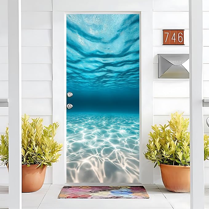 3D Door Stickers, Peel and Stick Wallpaper,Self-Adhesive Mural PVC Waterproof Wall Poster for Home Decor 30.3" W x 78.7" H - Image 4