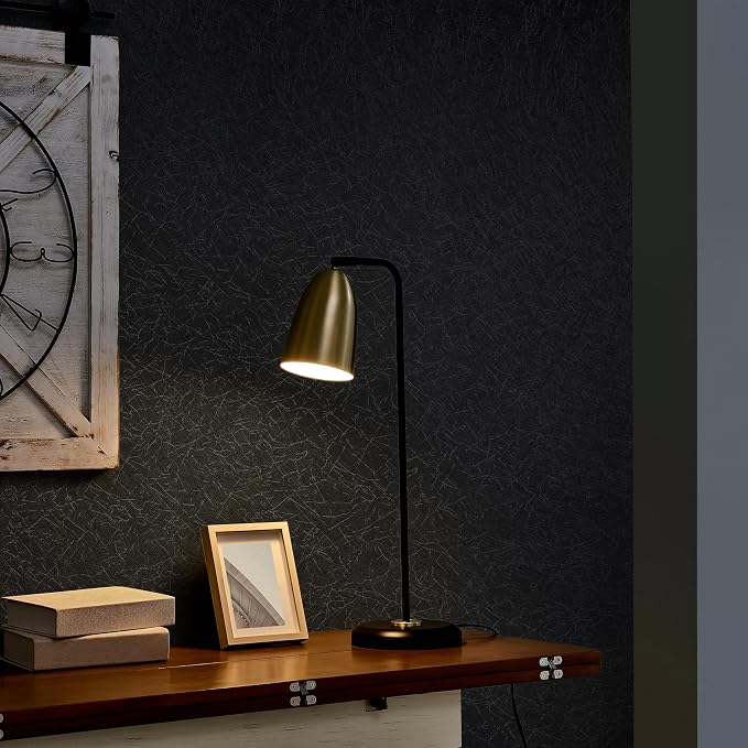 Safiyya 17.3 inch X 393 inch Peel and Stick Wallpaper Black Silk Textured Wallpaper Modern Solid Color Wall Paper Removable Contact Paper for Walls Vinyl Rolls - Image 3