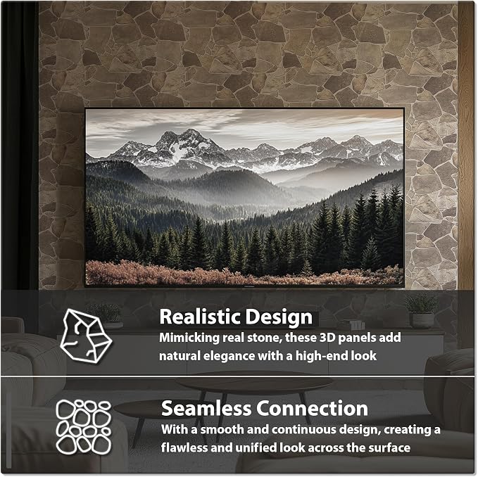Sample 3D Faux Stone Wall Panel, 10" x 10", Material & Finish Preview | Cut from Full-Size Product to Verify Appearance Before Ordering (Not a Full Panel) - Image 6