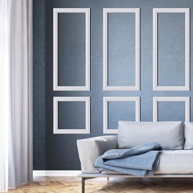 3 Set Panels Peel and Stick Premade Wainscoting Accent Wall Panels for Interior Wall Decor Easy DIY Build and Picture Frame Door Decor (54 x 24 + 24 x 24in) - Image 5
