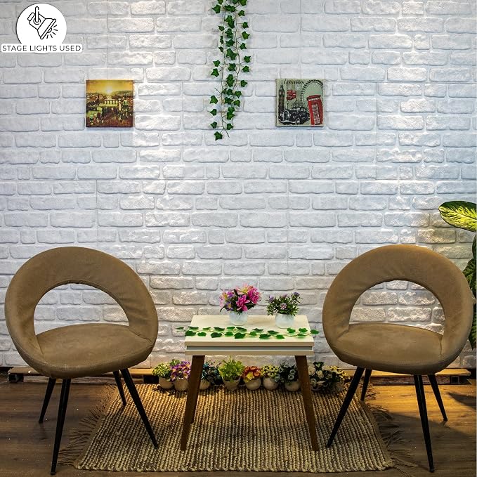 Dundee Deco 3D Wall Panels Faux Brick - Cladding White Stone Look Wall Paneling, Styrofoam, Sample, Size 10 x 10 in. - Image 6