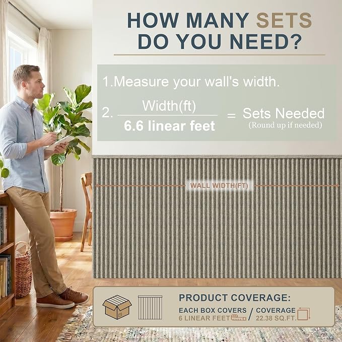 Wainscoting Panels for Living Room, Bedroom,Dining Room & Hallway | 17PCS 39 x 5 Inch Decorative Grey Oak PS Waterproof Board and Batten Wall Panel for Interior Wall Décor- Covers 22.43 Sq.Ft - Image 8