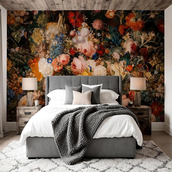 Oversized Flower Wall Murals Peel and Stick Canvas Wallpaper | Large Removable Flower Mural for Living Room Bedroom Office Home Decor and Accent Walls in Multiple Standard Sizes - Image 6