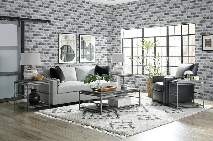 Guvana Grey Brick Wallpaper Peel and Stick Wallpaper 3D Vintage Brick Contact Paper Self Adhesive 17.3"×118" Removable Faux Brick Textured Wallpaper for Kitchen Decor Vinyl Roll | 3D Vintage Brick Contact Paper Self Adhesive Removable Faux Brick Textur... - Image 6