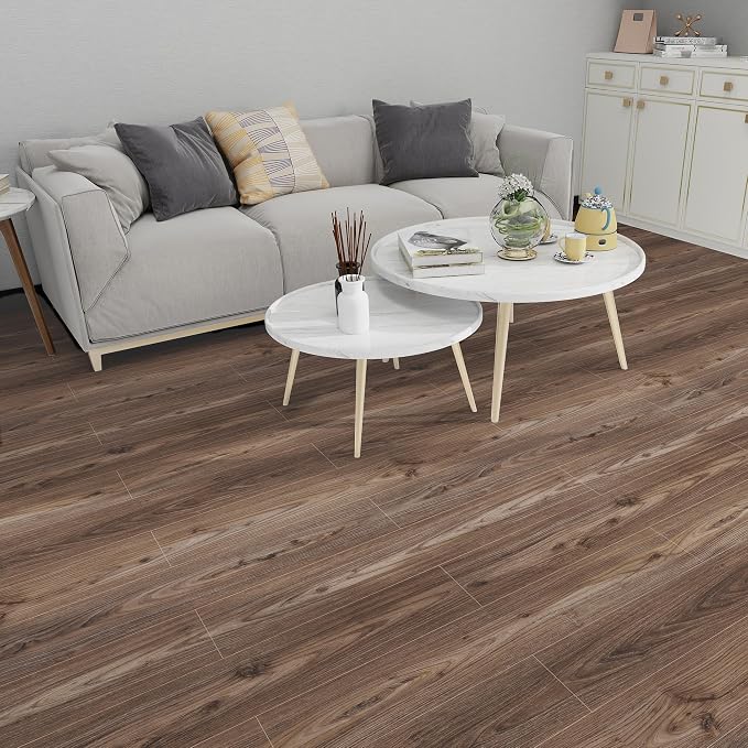 Lareko Peel and Stick Floor Tile, Waterproof Vinyl Plank Flooring | 36-Pack 54 Sq.Ft, Self-Adhesive Laminate Vinyl Tiles,Realistic Wood Grain for DIY Bathroom, Laundry Room & Rental Upgrades - Image 3