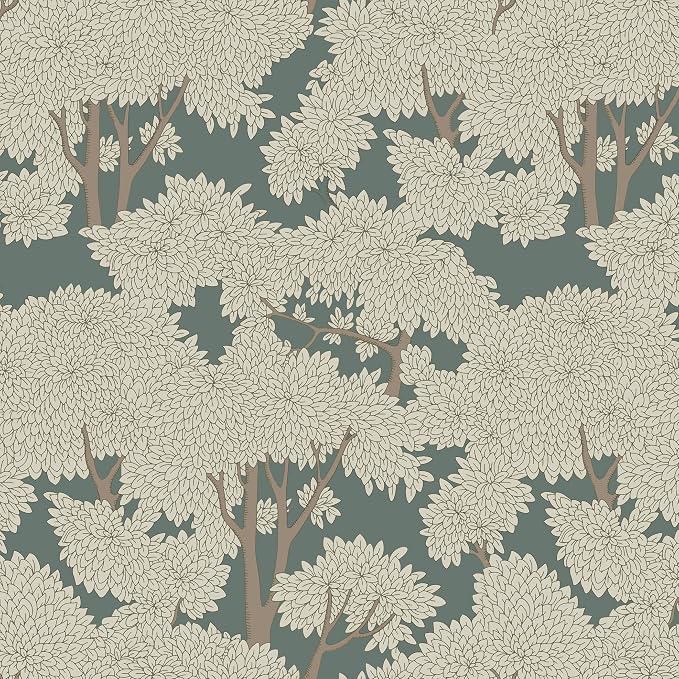 Sage Green Forest Jungle Tree Peel and Stick Wallpaper 17.7"x 472.44" Waterproof Woodland Decor Wall Mural for Bathroom Bedroom Home Wall Decoration by HomKihapaiWallpaper