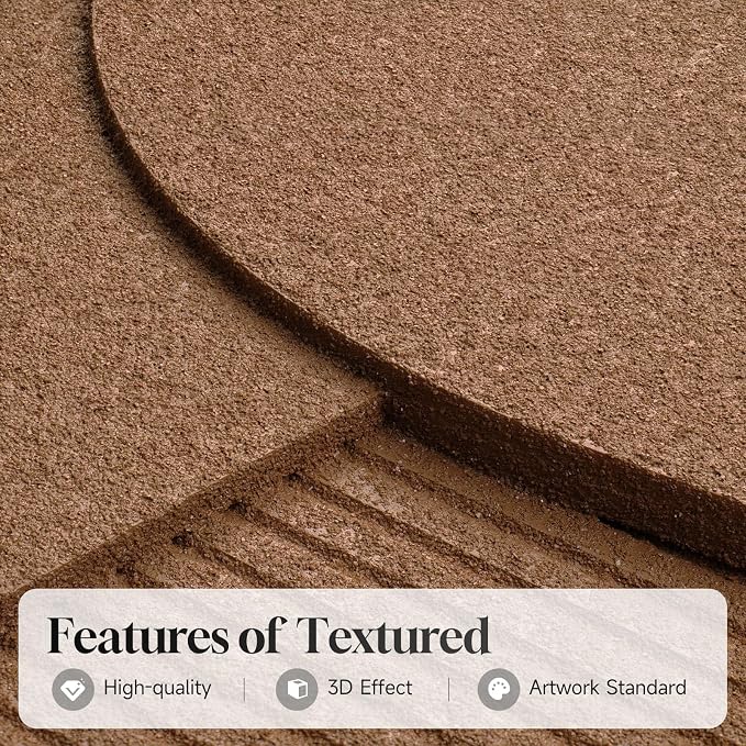 3D Textured Large Framed Abstract Wall Art for Living Room, 3Piece 24x36 In | Wood Frames, Neutral Black White Brown Sandstone Paintings, Modern Artwork for Walls, Geometric Wall Decor Bedroom Office - Image 3