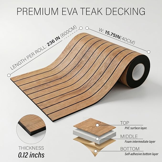 Peel and Stick Wall Panels：Waterproof & Easy to Cut, 236"x15.7" Natural Oak | Self-Adhesive PVC Wood Panels for Interior Walls, Slat Panels 3D Wood Grain Look,Ideal for Living Room, Bedroom & Ceilings - Image 3