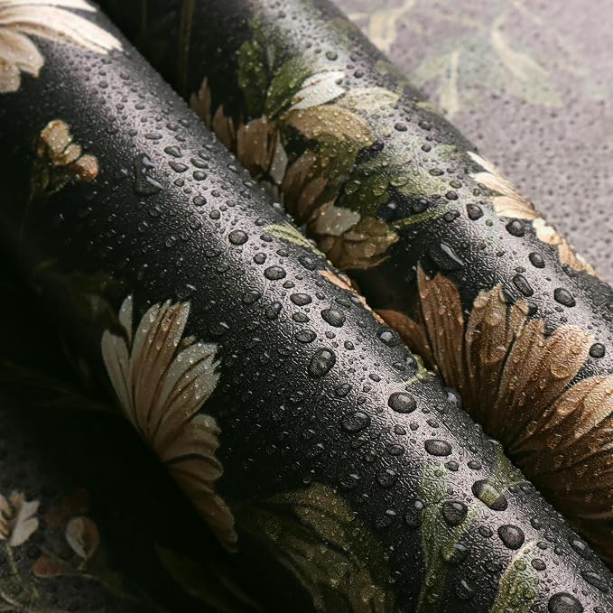 Livebor Dark Daisy Floral Wallpaper Peel and Stick Wallpaper16.9in x118.1in | Floral Contact Paper Vintage Daisy Flower Waterproof Wallpaper Self-Adhesive Removable Wall Paper for Bedroom Decorative - Image 6