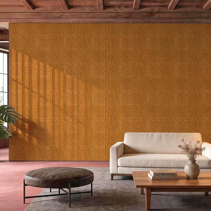 3D Wall Panels Peel and Stick Wall Panels for Interior Wall Decor | Modern Velvet Soundproof Self-Adhesive Art Acoustic Wall Panels for Living Room, Bedroom, TV Background 17.7"x17.7" 12-Piece - Image 6