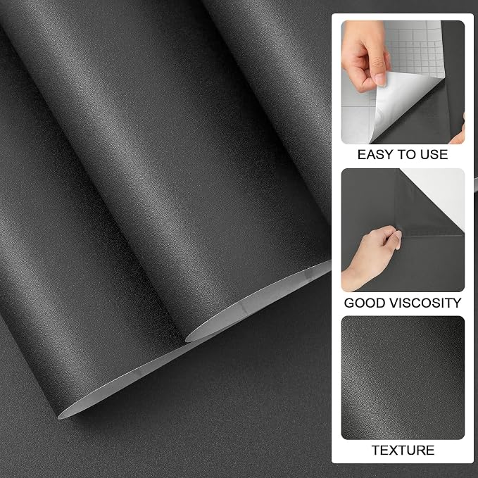 practicalWs 15.7"x 590.5" Grey Wallpaper Self Adhesive Peel and Stick | Wall Pattern for Living Room TV Wall Store Backdrops Thick Wallpaper PVC DIY Decorative Roll - Image 2