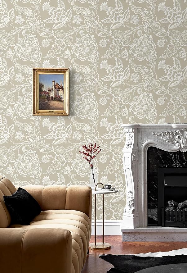 Hopepak 17.3"×197" Vintage Floral Peel and Stick Wallpaper for Bedroom Bathroom Botanical Contact Paper Retro Self - Adhesive Removable Waterproof Wall Paper Decor Easy DIY Home Upgrade - Image 8