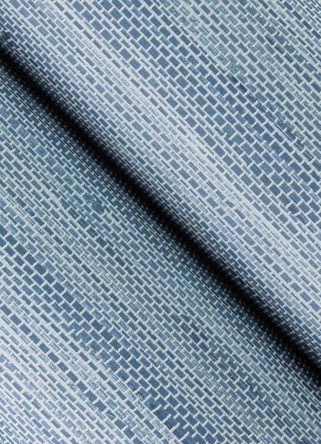 NuWallpaper x Society Social Classic Faux Grasscloth Peel and Stick Wallpaper, Mineral Blue - Image 2