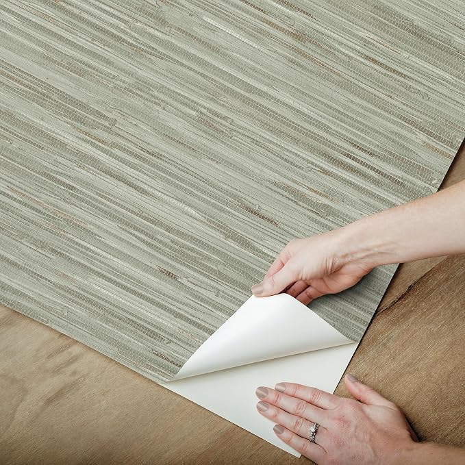 NuWallpaper Green Grassweave Peel and Stick Wallpaper, Textured Removable Wallpaper, 20.5 in x 18 ft - Image 6