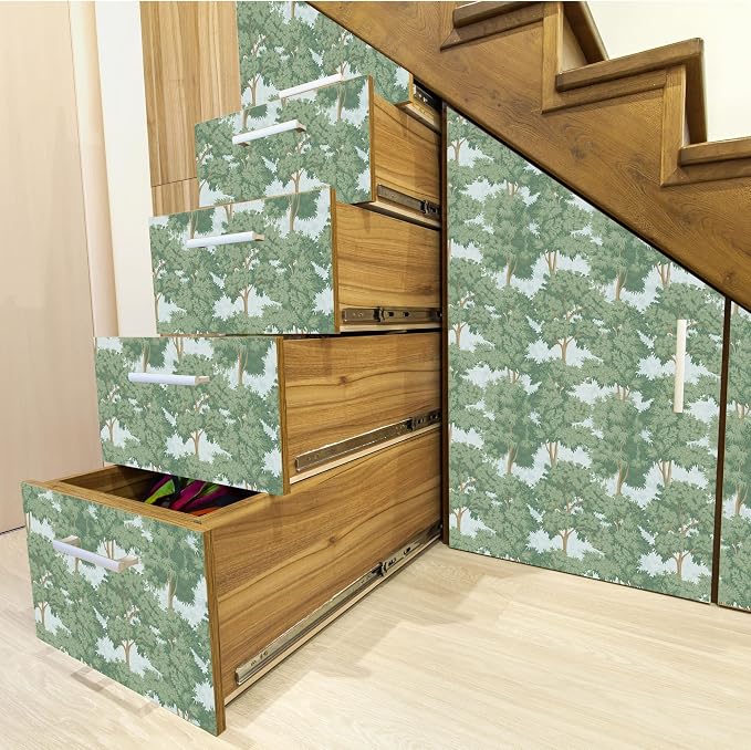 Main Street Peel and Stick Wallpaper Sheets, Toile Forest, 12-Pack | 11 x 16 in sheet size; Covers up to 14.67 sq ft; Eco-friendly paper material; No paste or additional adhesive required - Image 4