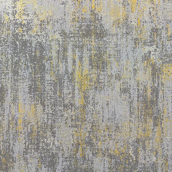 JiffDiff Vintage Metallic Peel and Stick Wallpaper Self Adhesive Industrial Metallic Concrete Wall Paper Modern Stick on Wallpaper Contact Paper (17.3" x 120" Light Gray) by wallpaper