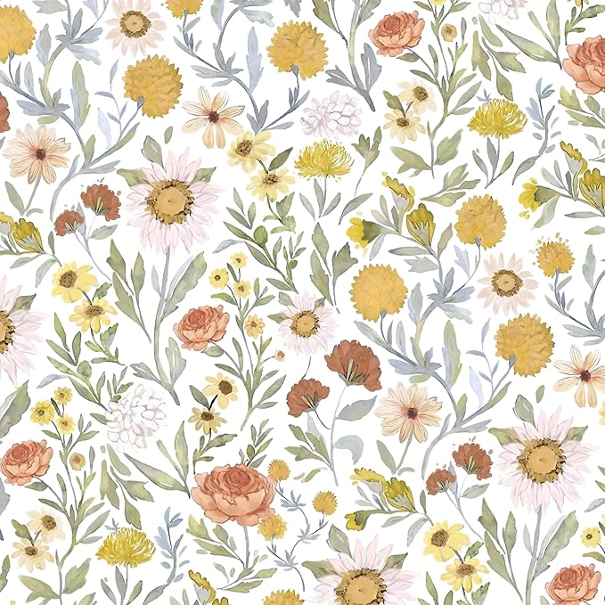 Dimoon 197"x17.3" Contact Paper Peel and Stick Wallpaper Floral Wallpaper for Cabinets Drawers White and Pink Bathroom by DIYYOURMOON