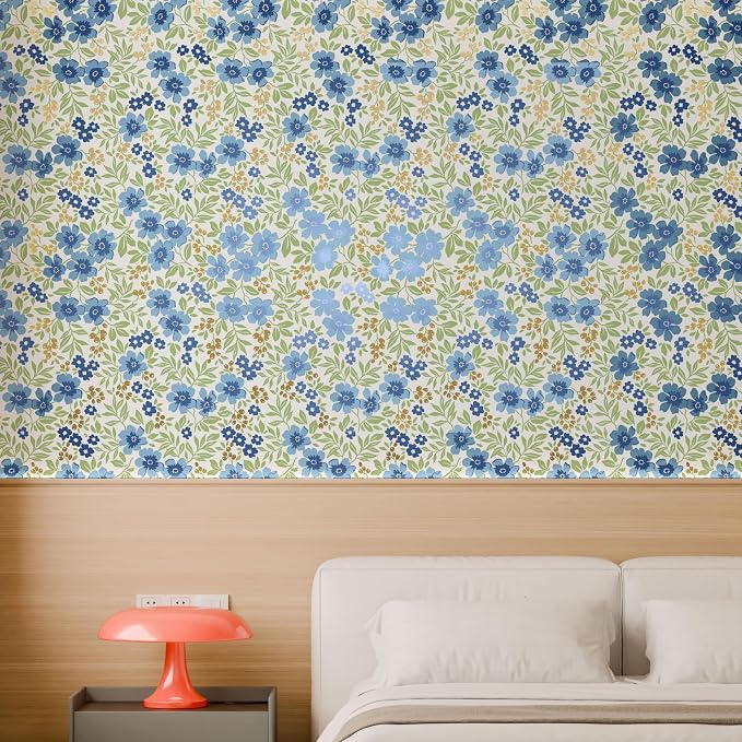 Main Street Peel and Stick Wallpaper Sheets, Friendly Flowers, 12-Pack | 11 x 16 in sheet size; Covers up to 14.67 sq ft; Eco-friendly paper material; No paste or additional adhesive required - Image 3