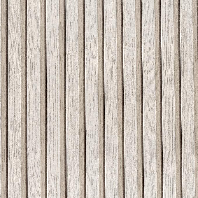 Wood Slat Wallpaper - Peel & Stick Self-Adhesive (17.5" x 300"), Wood Effect Contact Paper for Walls, Easy DIY Wall Covering for Bedroom, Living Room, and Feature Walls by LOVADA