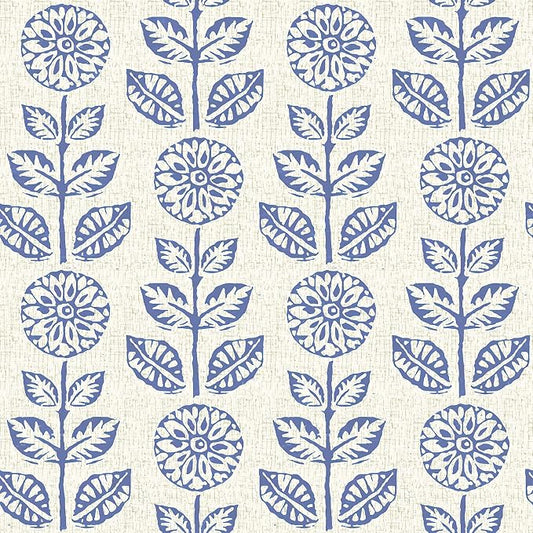 Wudnaye Blue Floral Peel and Stick Wallpaper for Bathroom 17.7in×393.6in | Blue Floral Contact Paper Peel and Stick Vintage Self Adhesive Wallpaper Removable Waterproof Wall Paper for Kitchen Cabinets by Wudnaye