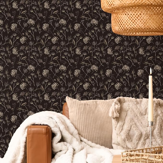 Main Street Peel and Stick Wallpaper Sheets, Queen Anne's Lace, 12-Pack | 11 x 16 in sheet size; Covers up to 14.67 sq ft; Eco-friendly paper material; No paste or additional adhesive required - Image 6