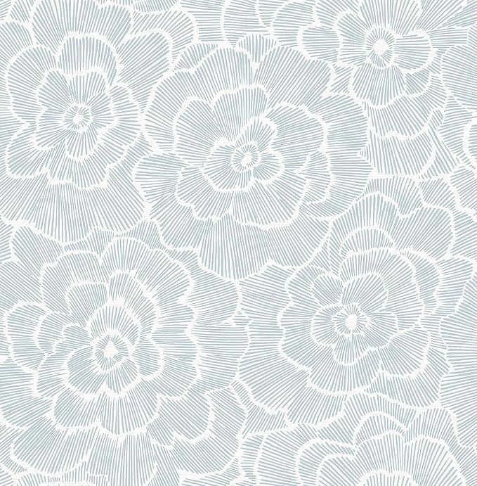 NuWallpaper by WallPops NUS4048 Saraya Peel & Stick Wallpaper, Blue by NuWallpaper