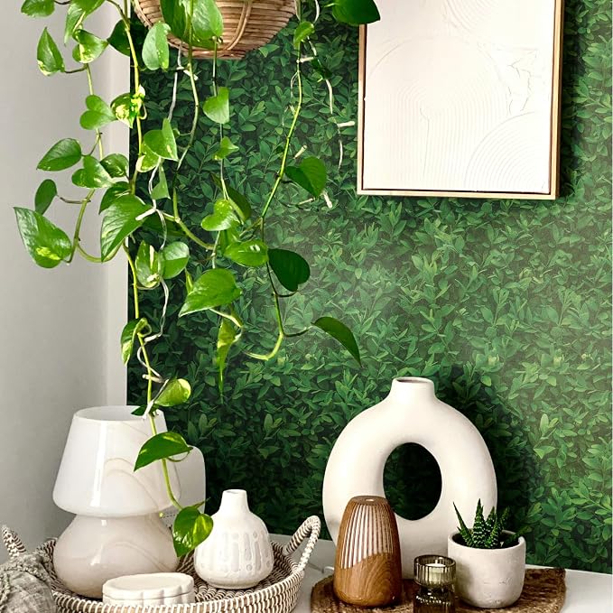 Main Street Peel and Stick Wallpaper Sheets, Plant Wall, 12-Pack | 11 x 16 in sheet size; Covers up to 14.67 sq ft; Eco-friendly paper material; No paste or additional adhesive required - Image 3