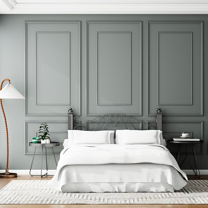 Pangda 6 Set Peel and Stick Wall Molding Kit Inner and Outer Layer Style Premade Wainscoting Panel for Interior Wall Moulding Decor Accent Wall Molding (31x54inch) | Premade, Wainscoting Accent Panel, Wall Moulding Kit, 3D, for Interior and Outer Layer... - Image 6