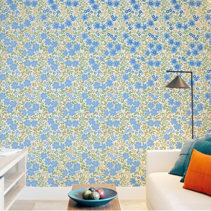 Main Street Peel and Stick Wallpaper Sheets, Friendly Flowers, 12-Pack | 11 x 16 in sheet size; Covers up to 14.67 sq ft; Eco-friendly paper material; No paste or additional adhesive required - Image 6