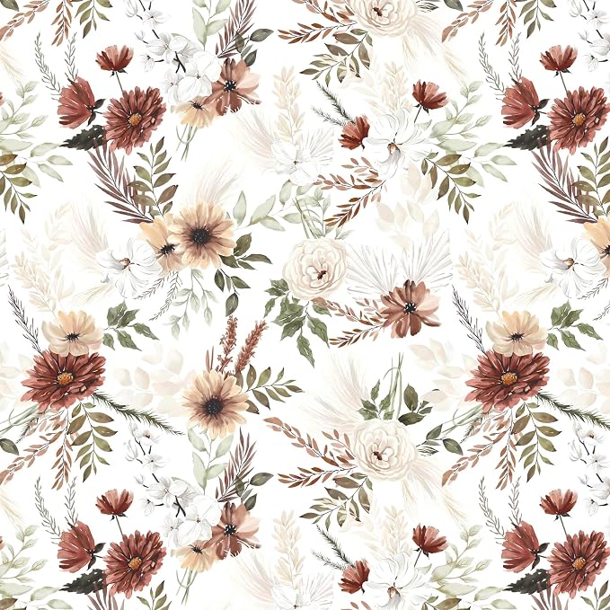 Dimoon 17.3''x197'' Floral Peel and Stick Wallpaper Vintage Beige Antique Contact Paper Bathroom Village Country Cottage Wallpaper Farmhouse Renter Friendly Geometry Waterproof Kitchen Bedroom Vinyl by DIYYOURMOON