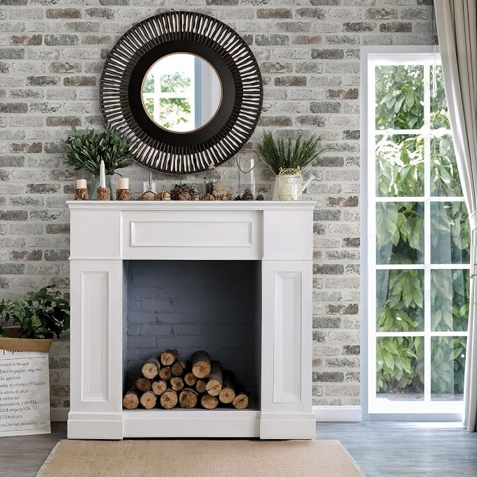 Guvana 17.3"×787" Brick Peel and Stick Wallpaper Grey Brown Wallpaper | 3D Self Adhesive Wall Paper Removable Contact Paper Brick Textured Vintage Wallpaper Decorative Wall Classroom Covering - Image 7