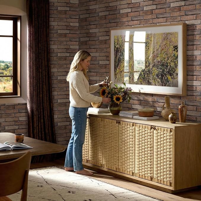 Commomy 3D Faux Brick Wall Panels -Thin Urltra PVC 10pcs 15.74" x 11.8" | Peel and Stick Brick Wall Covering for Quick DIY Interior Wall Decor,Not Real Brick (12.92 sq.ft) - Image 6