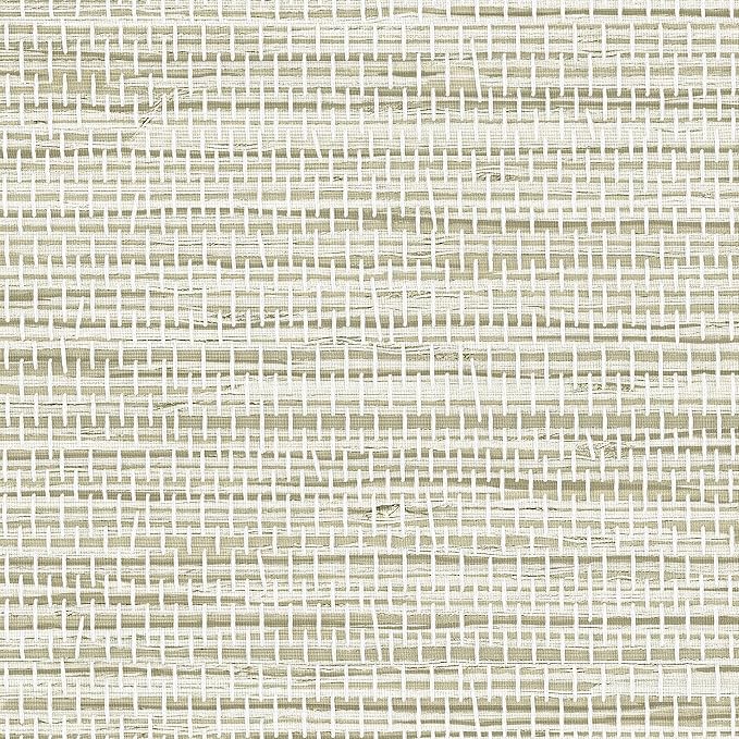 JiffDiff Grasscloth Wallpaper Peel and Stick,17.3"x472" Cream Grassweave Stick on Wallpaper Textured Self Adhesive Wallpaper Contact Paper by wallpaper