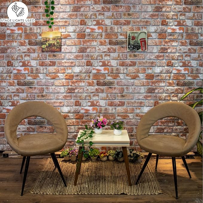 Dundee Deco 3D Wall Panels Faux Brick - Cladding Red Grey Brown Stone Look Wall Paneling, Styrofoam, Sample, Size 10 x 10 in. - Image 4