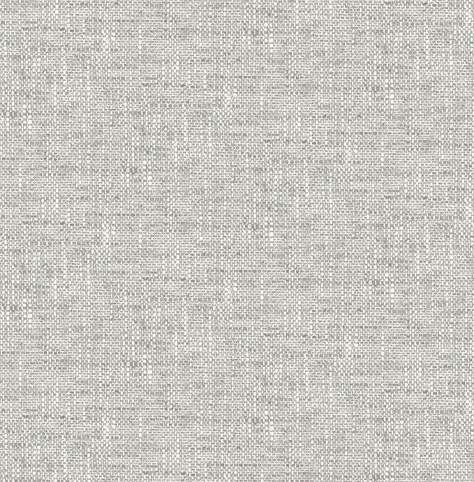 NuWallpaper Poplin Texture Peel and Stick Wallpaper, Grey, Textured Removable Wallpaper, 20.5 in x 18 ft by NuWallpaper
