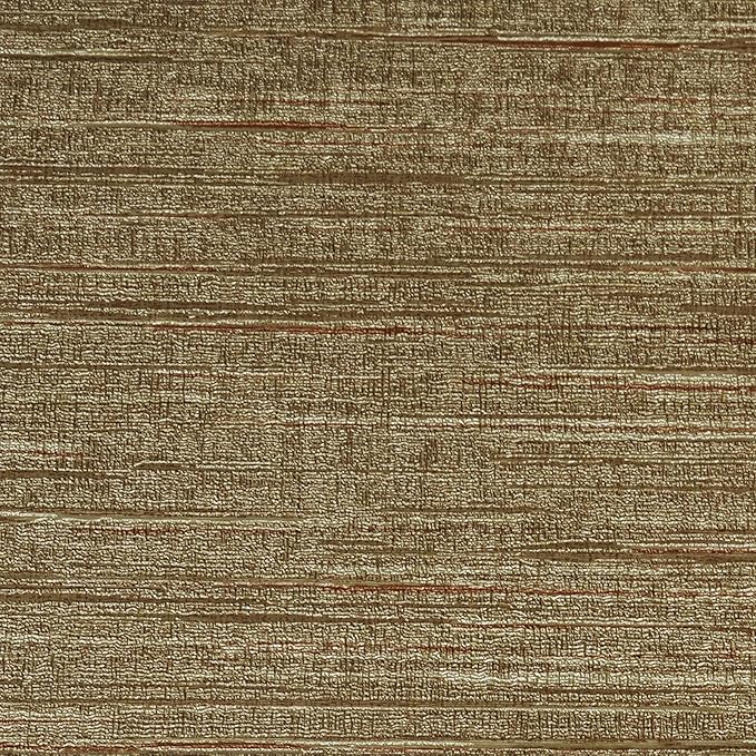 Livelynine 15.8x394 Luxury Gold Textured Wallpaper Peel and Stick Grass Cloth Wallpaper Rolls for Bathroom Kitchen Retro Accent Wall Decor Living Room Modern Removable Vintage Contact Paper for Walls - Image 2
