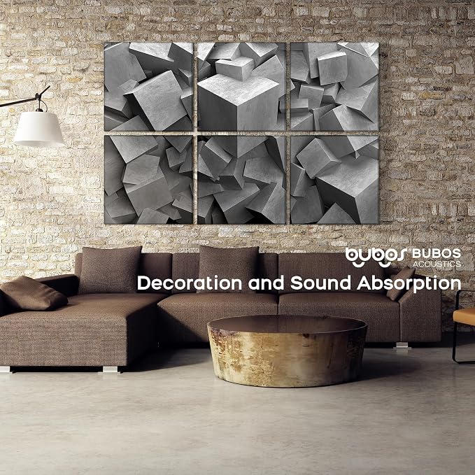 BUBOS 6 Pack Art Acoustic Wall Panels,70.8”x47.2”Self Adhesive for Home Decor | Peel and Stick, for Home Office, Studio & Wall Decor Sound Treatment, Wall Panels for Noise Reduction & Stylish Room - Image 9