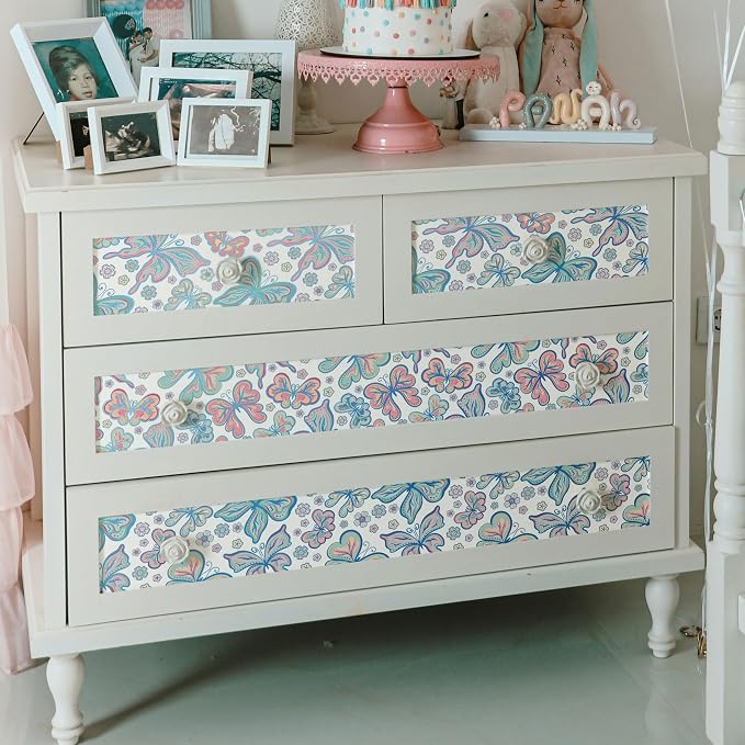 Main Street Peel and Stick Wallpaper Sheets, Bohemian Butterflies, 12-Pack | 11 x 16 in sheet size; Covers up to 14.67 sq ft; Eco-friendly paper material; No paste or additional adhesive required - Image 5