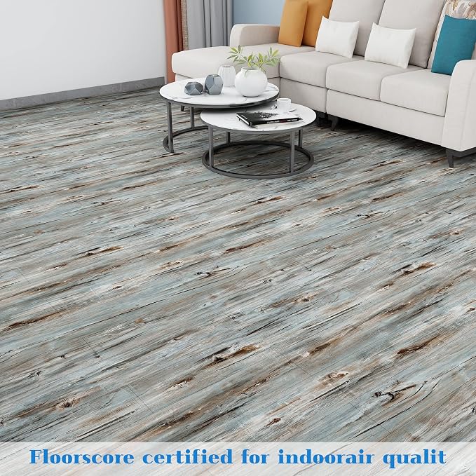 Lareko Peel and Stick Floor Tile, Waterproof Vinyl Plank Flooring | 36-Pack 54 Sq.Ft, Self-Adhesive Laminate Vinyl Tiles,Realistic Wood Grain for DIY Bathroom, Laundry Room & Rental Upgrades - Image 8