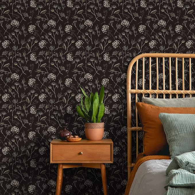 Main Street Peel and Stick Wallpaper Sheets, Queen Anne's Lace, 12-Pack | 11 x 16 in sheet size; Covers up to 14.67 sq ft; Eco-friendly paper material; No paste or additional adhesive required - Image 4