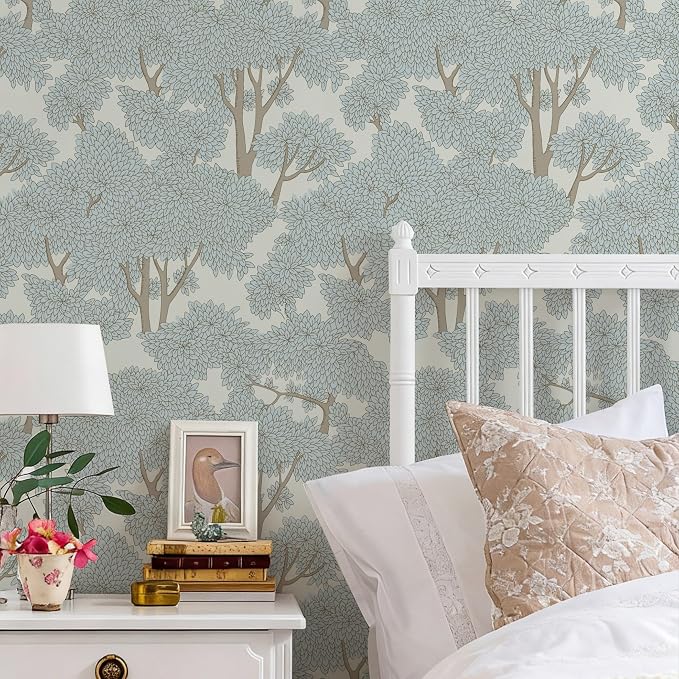 Tree Peel and Stick Wallpaper 17.7" x 236.22" Forest Jungle Wall Mural Waterproof Bathroom Stick on Wallpaper Contact Paper Mural - Image 2