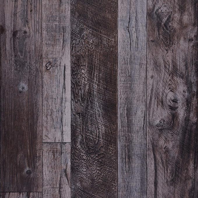 WENMER 17.71" x 118" Grey Wood Peel and Stick Shiplap Self-Adhesive Wallpaper Planks for Countertop, Cabinet, Shelf, Wall, Door by WENMER