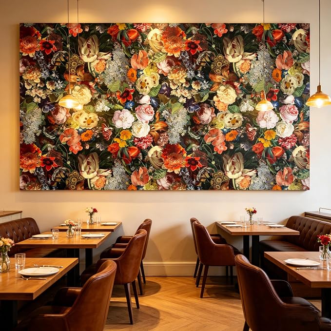 Rose Floral Large wall murals Peel and Stick self Adhesive Flowers Wallpaper for Bedroom Living Room - 108"x157" - Image 3